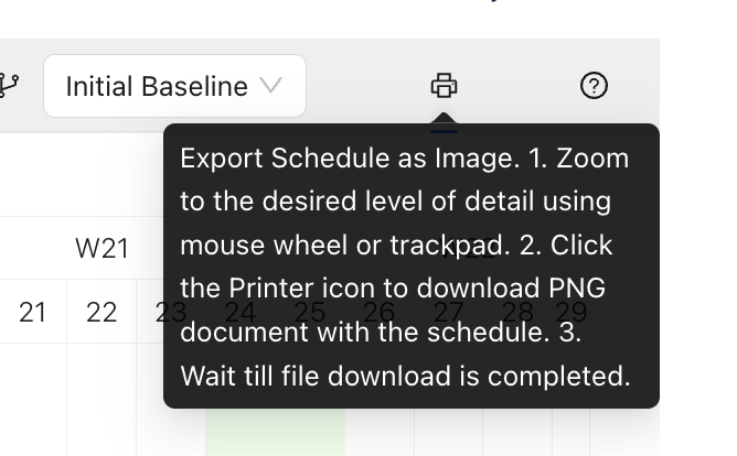 Save your AgileCCPM Project as PNG Image